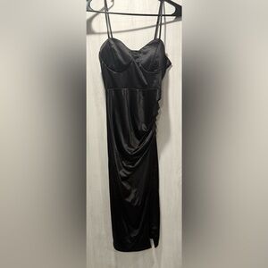 Inspired Hearts Black Strapless Dress